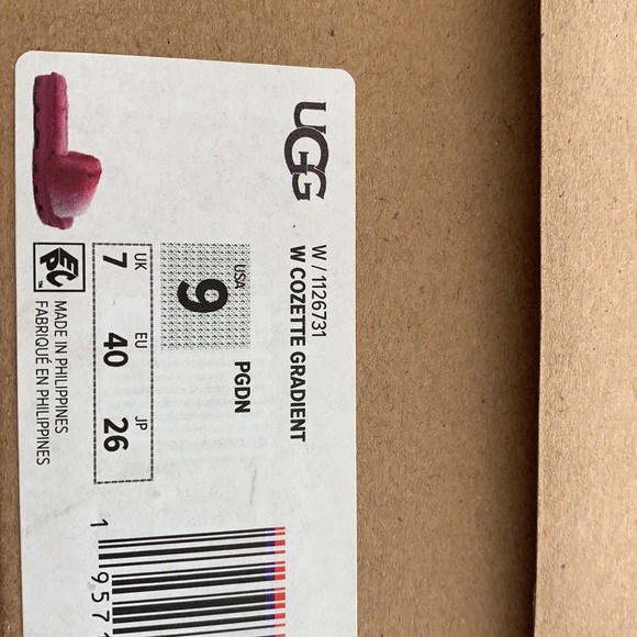 NWB UGG  Cozette pink gradient shearling slippers - Picture 8 of 8